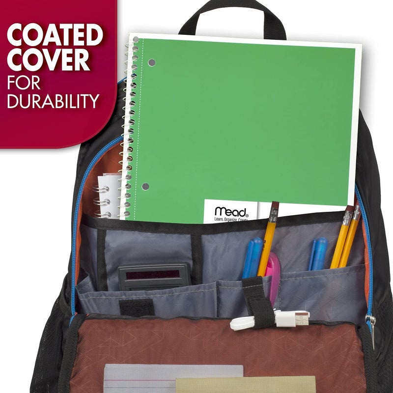 Mead Spiral Notebook, 24 Pack, 1 Subject, Wide Ruled Paper, 7-1/2" x 10-1/2", 70 Sheets per Notebook, Colors Will Vary (930203-ECM25) - Image 5