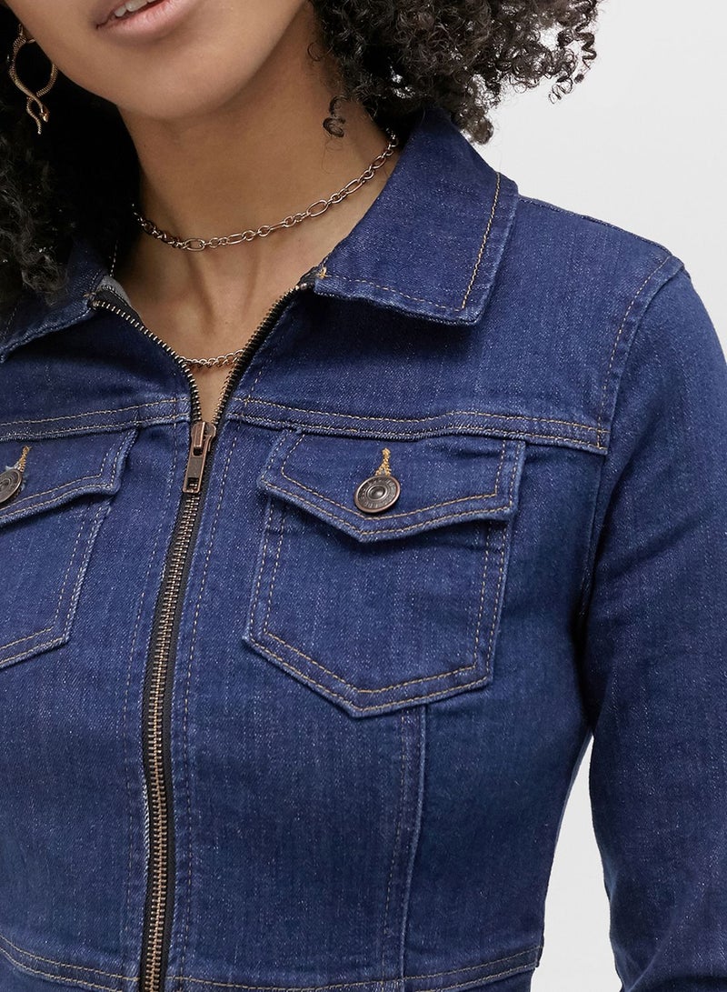 إربان أوتفيترز فستان جينز بنمط قميص - Image 3