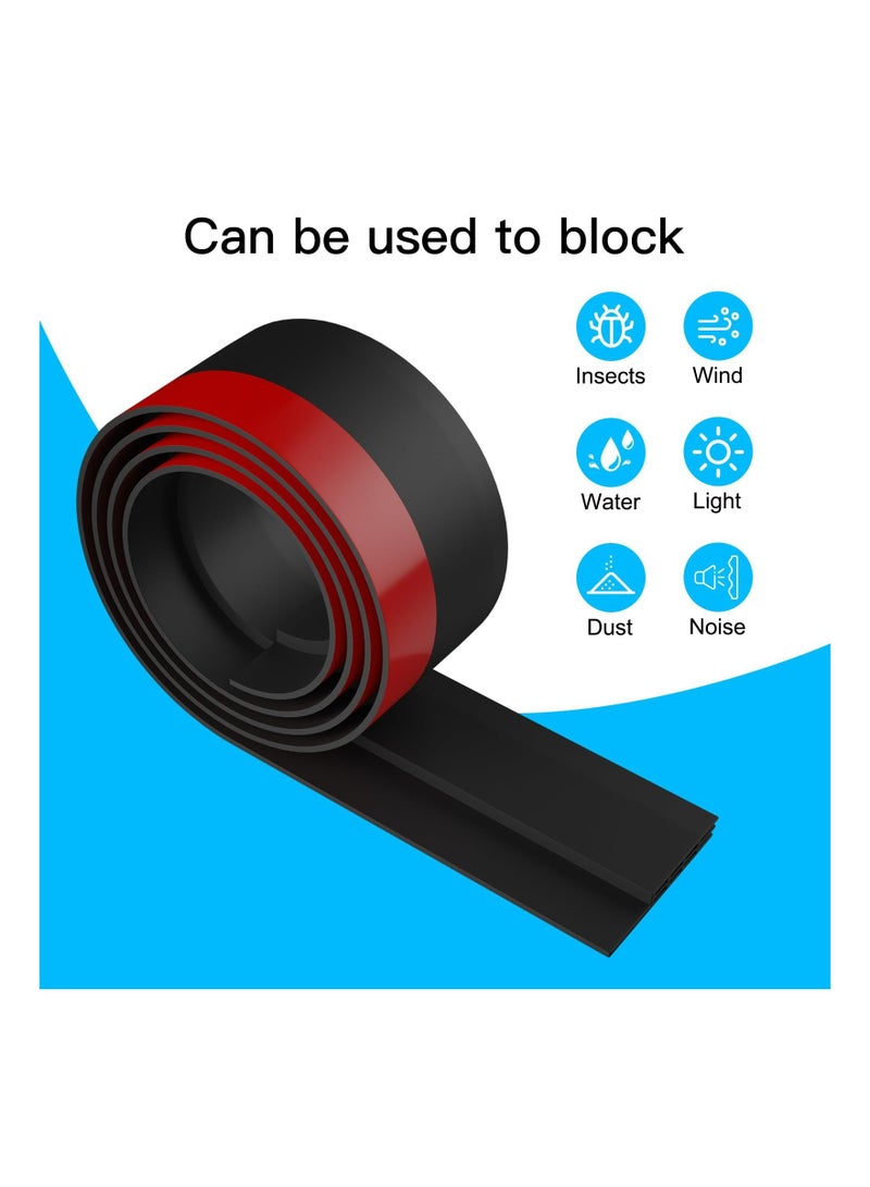 HOMESTAR 2 Pack Door Draft Stopper, Bottom Seal for Exterior & Interior Doors Blocker Insects Dust Noise and Weather Stripping - Image 4