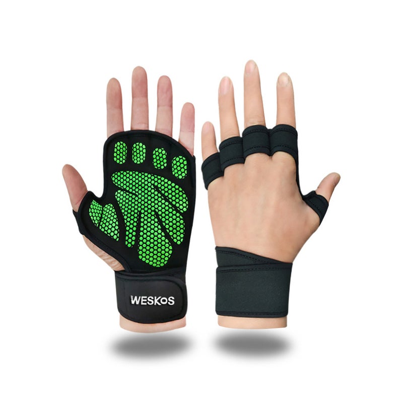 Sports Gloves With Air Cushion Anti Slip Wear Resistant Protection For Fitness Cycling And Outdoor Activities - Image 2
