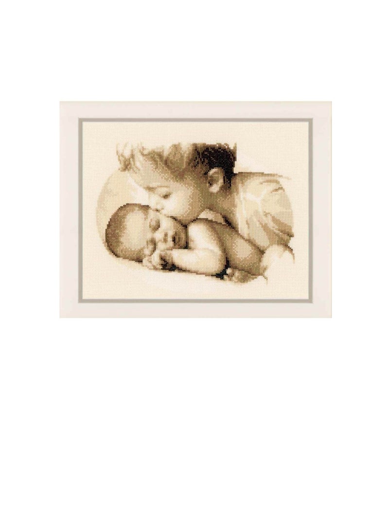 Cross Stitch Kit 10.75in x 8.5in Brotherly Love - Image 2