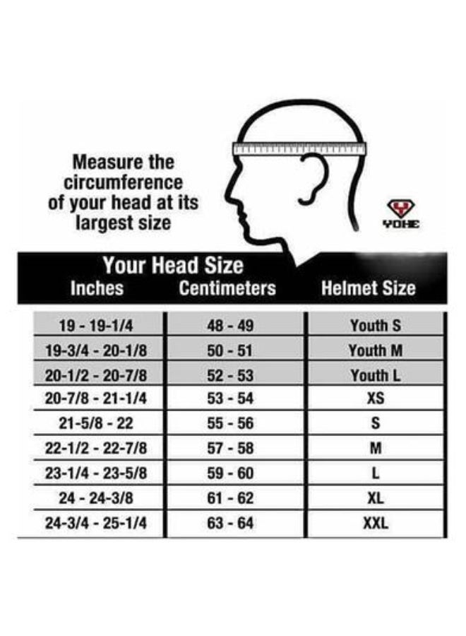 YOHE 878 Motorcycle Scooter Safety Helmet - Half Face Color Gloss Black Flou Yellow - Image 3