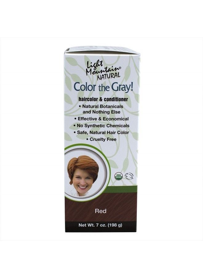Light Mountain Light Mountain Henna Hair Color & Conditioner, Color the Gray - Red Hair Dye for Men/Women, 2-Step Chemical-Free, Semi-Permanent Hair Color for White, Gray, and Blonde Hair, 7 Oz (Pack of 2)  - Image 4