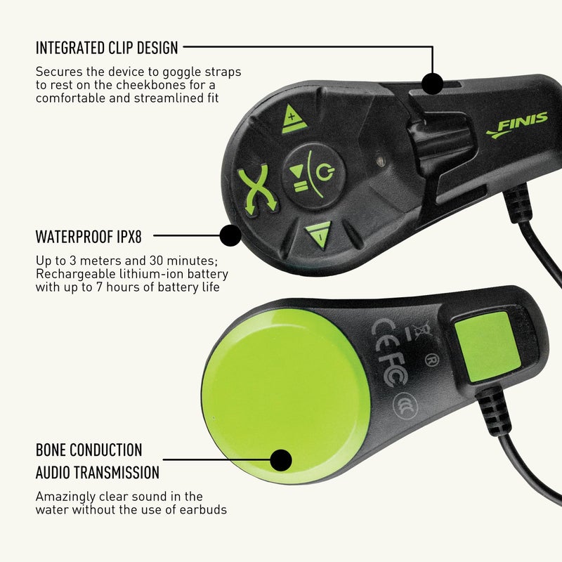 FINIS Duo Underwater MP3 Player - Bone Conduction Swim Headphones - Waterproof Audio - 4GB - MP3/WMA Compatible - 7 Hr - Image 4