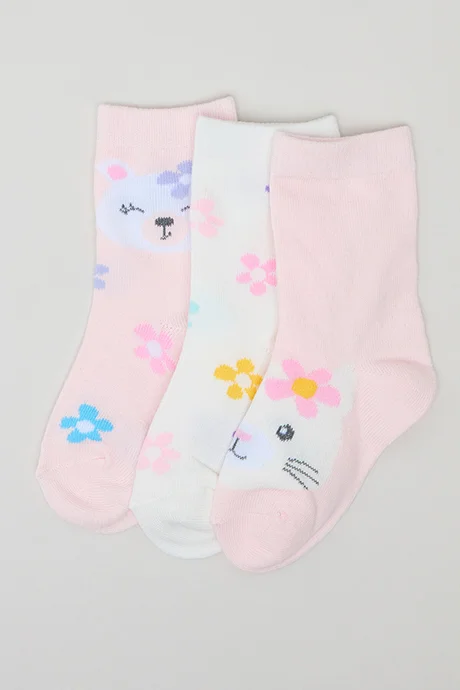 أر أند بي 3 Pack Patterned Crew Socks