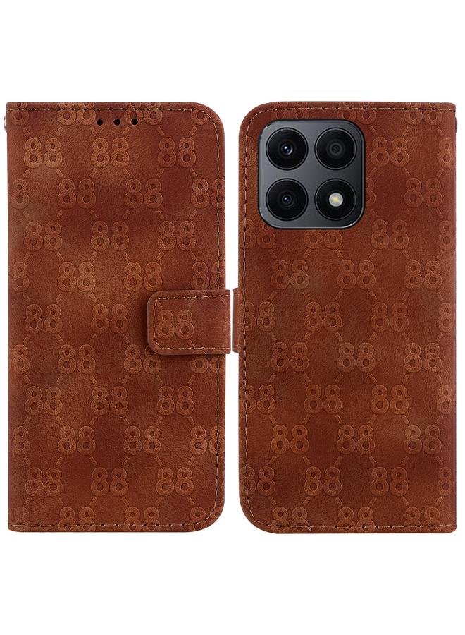 S-TOP Case For Honor X8a Double 8-shaped Embossed Leather Phone Case - Image 1