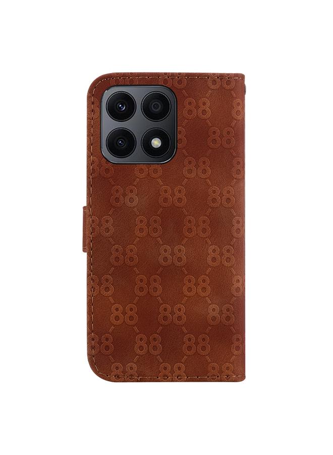 S-TOP Case For Honor X8a Double 8-shaped Embossed Leather Phone Case - Image 3