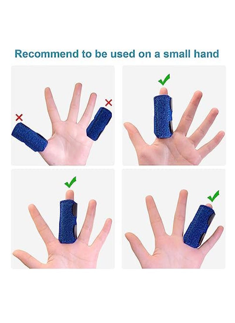 Premify Trigger Finger Splints, Broken Fingers Protector with Nylon Sleeves for Arthritis Relief (Blue)  - Image 3