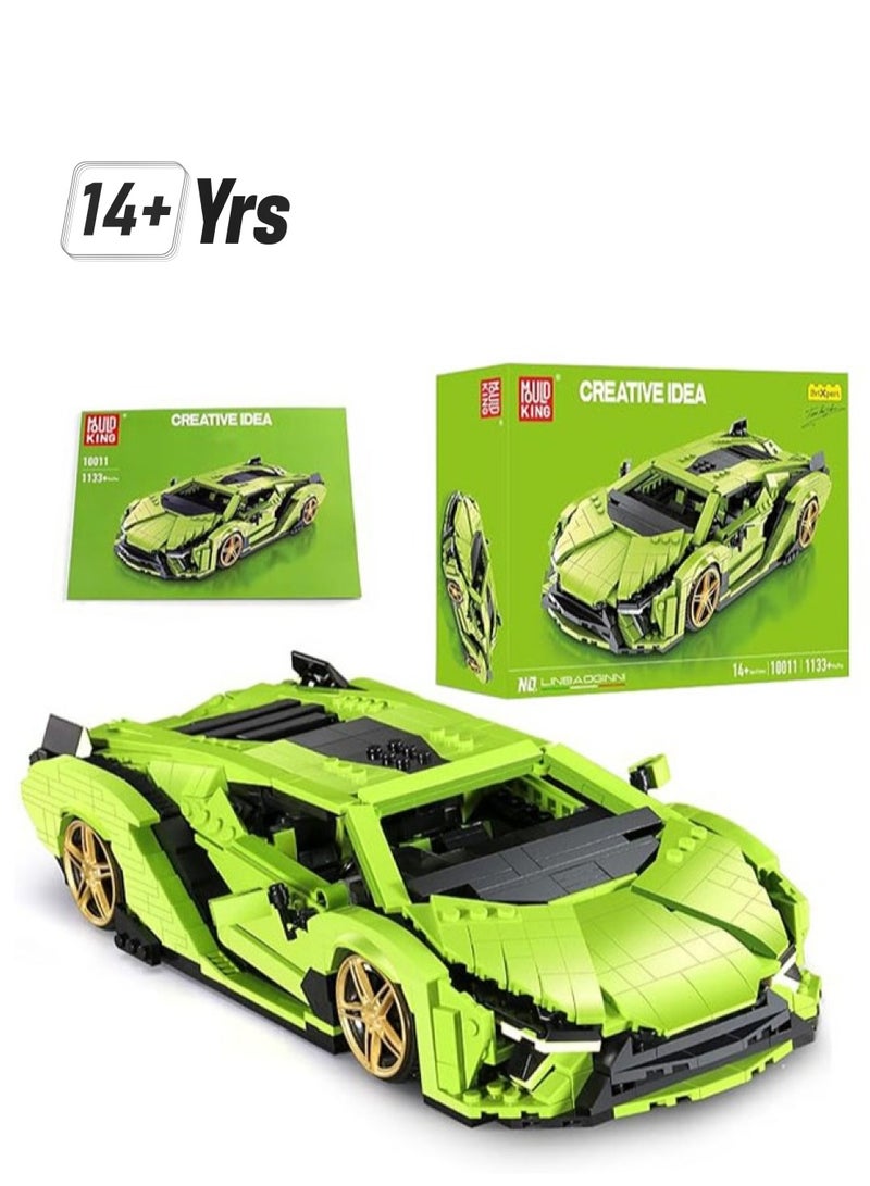 mould king 10011 High-tech Super Sports Car Model for Racing Car, Technology Car Clamping Blocks MOC Kit for Kids Educational STEM Birthday Gifts Toys  - Image 1