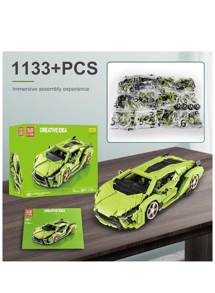 mould king 10011 High-tech Super Sports Car Model for Racing Car, Technology Car Clamping Blocks MOC Kit for Kids Educational STEM Birthday Gifts Toys  - Image 5