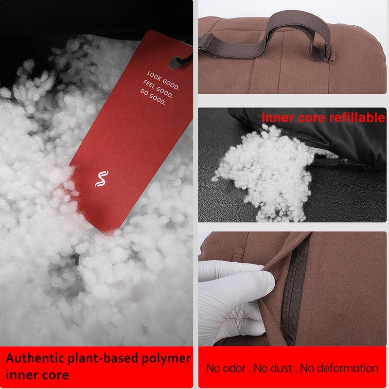 POKSRI car headrest Pillow Neck Head Rest for Driving seat (deep Coffee) - Image 4