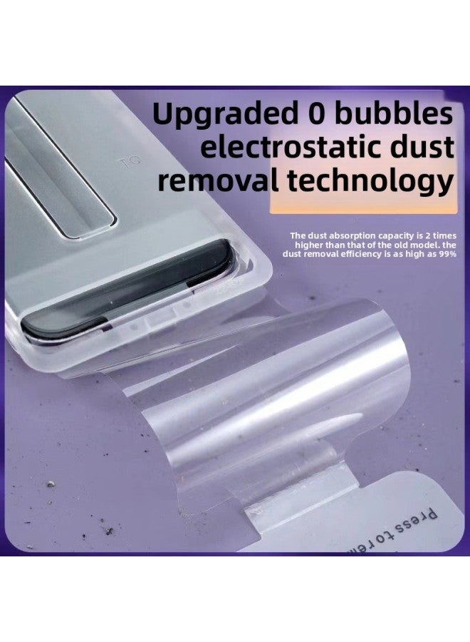 Suitable For Iphone16pro Seconds Sticking Hard Box Tempered Film For Iphone 16max Dust-free Silo Anti-peep 15plus Film-Color:For Iphone 12promax【6.7】-Size:Hd-dust Removal Second Film  - Image 2