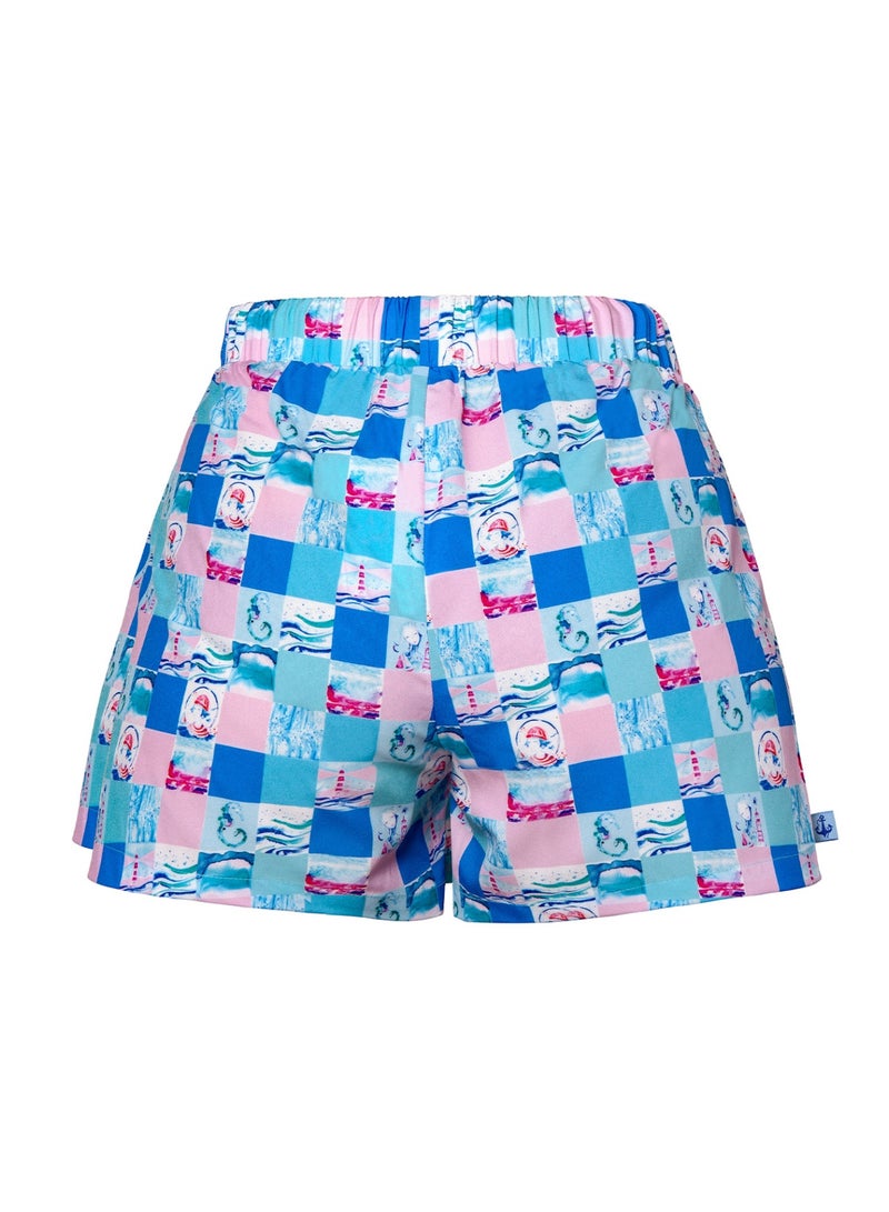 Anemoss Women’s Skort with Elastic Waist, Drawstring Fit, Marine Theme, Lightweight Stretchable Fabric Mini Skirt, Ideal Women Shorts for Summer, Made in Turkey - Image 5