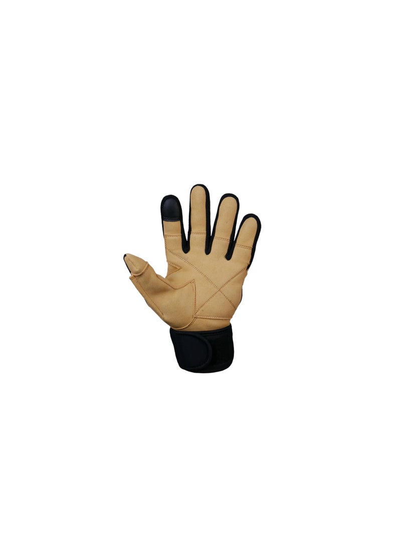 Schiek Power Series Lifting Gloves With Wrist Wrap Full Finger Protection Large - Image 4