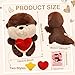 Entallor Valentine Day Sea Otter Stuffed Animal Plushie with Heart Shell Plush Replaceable Accessories Gift for Girlfriend Boyfriend Mom Kids Cute Stuffed Animal Plushie 984 Inches - Image 4