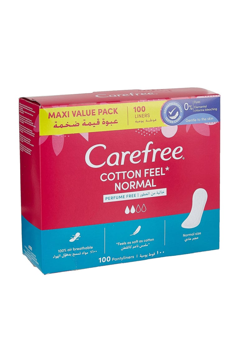 Carefree COTTON PERFUME FREE 100 PCS 