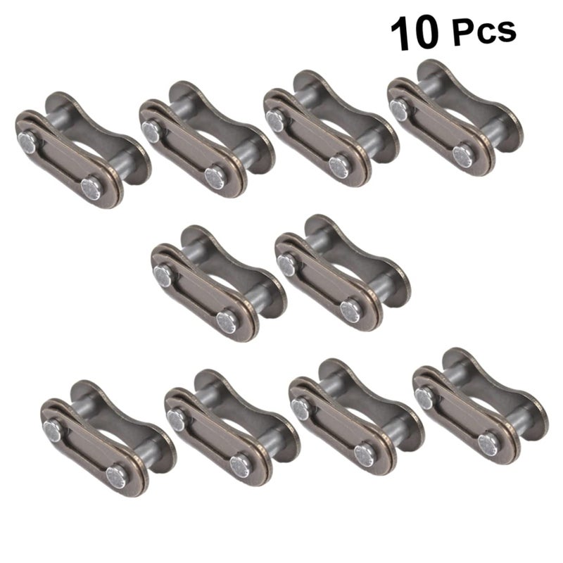10 Pack Silver Bicycle Chain Link Connector Reusable Single Speed Bike Accessory - Image 4