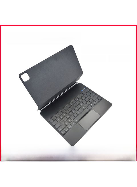 Suitable For IPadpro12.9 Inch Five-point Touch Air4/5/6 Bluetooth Digital Display Magnetic Suspension Wonderful Control Keyboard-Color:White Digital Display/five-point Touch/colorful Backlight (2022 10 Generation 10.9 Inch)