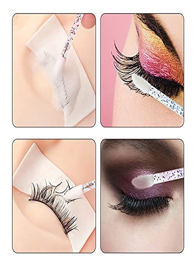 MyAoKuE-UP 300 PCS Lip Brushes Disposable Lip Gloss Wands Lipstick Applicator Makeup Tool, Crystal Blue Handle - Image 5