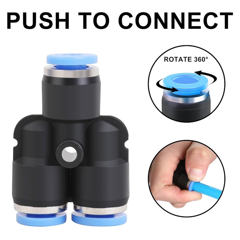 Hromee Air Line Tubing Kit, 5/32 Inch (3.97MM) OD x 32.8 Feet Polyurethane PU Tube and Push to Connect Fittings, 14 PCS Compressed Pipe and Accessories Kit - Image 4