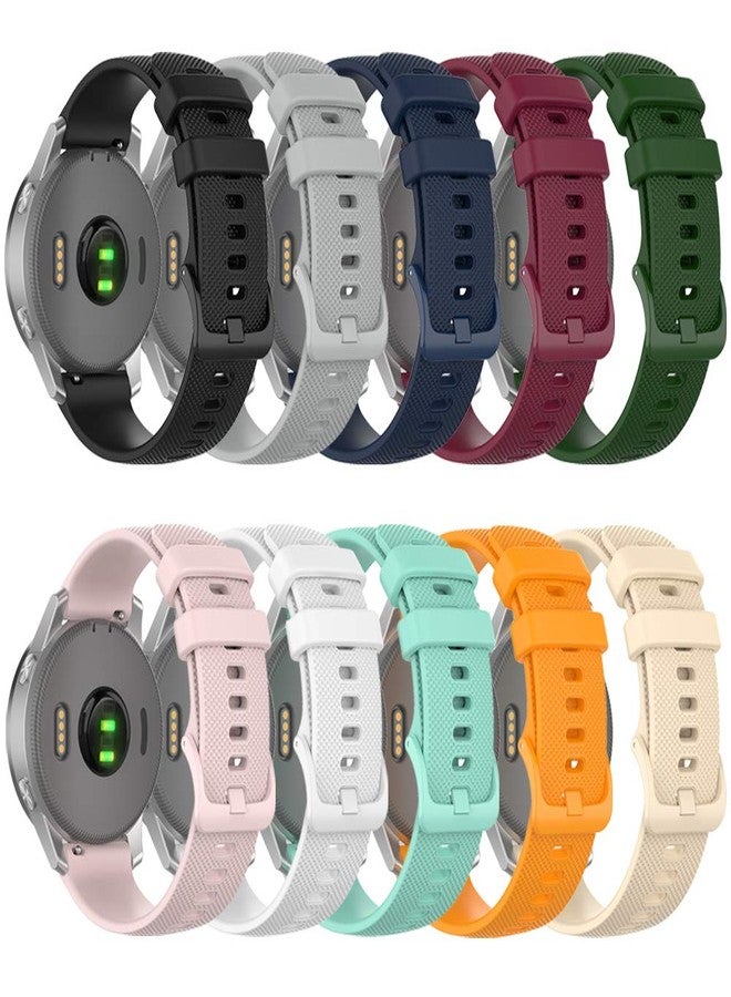 QGHXO سوار ساعة بديل من السيليكون الناعم لساعة Garmin Vivoactive 4S / Vivomove 3S / Venu 2S (بدون جهاز تتبع، أساور بديلة فقط) - Image 1