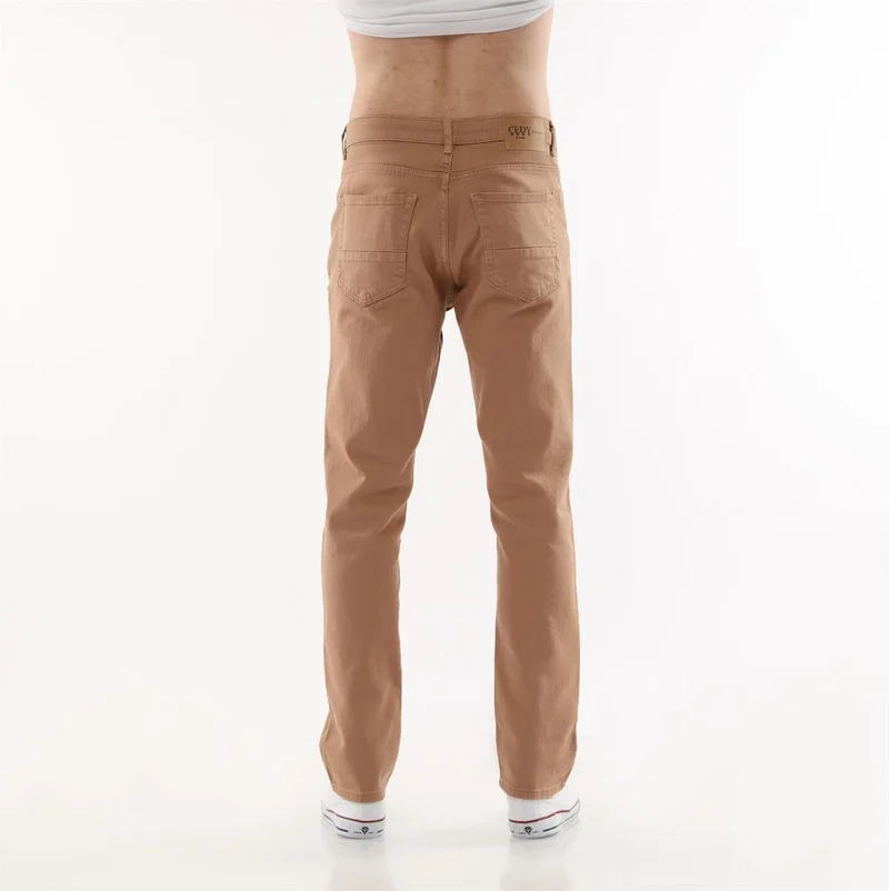 سيدي دينيم Men's Yüksel Waist Loose Cut Piping Trousers Martin Jeans Regular Fit Jean - C336