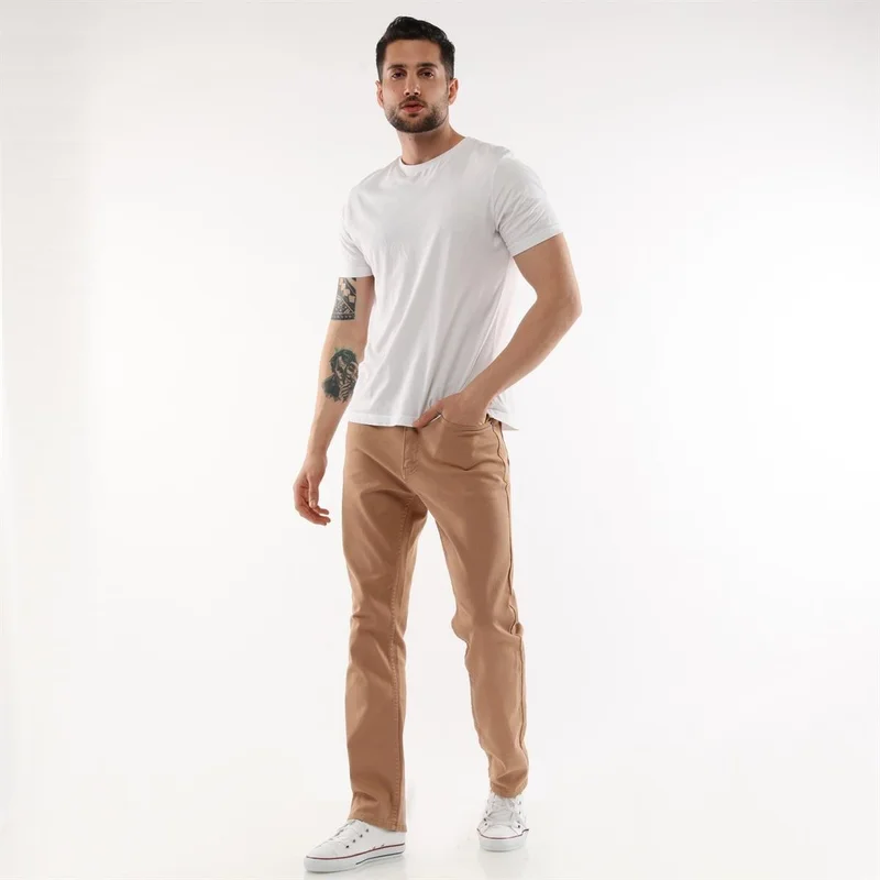 سيدي دينيم Men's Yüksel Waist Loose Cut Piping Trousers Martin Jeans Regular Fit Jean - C336