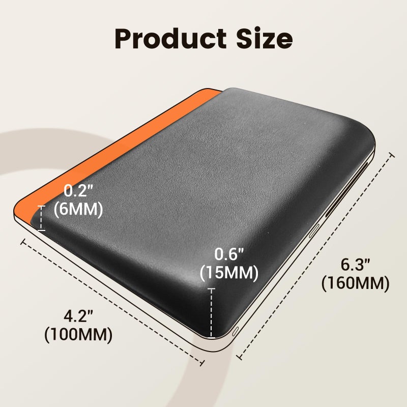 HONKID Low Profile Mouse Wrist Rest for Slim Mouse Wrist Pad for Magic Trackpad, Made of Cool Gel and Non-Slip Rubber Base, Easy Typing and Relieve Wrist Pain, Black - Image 4