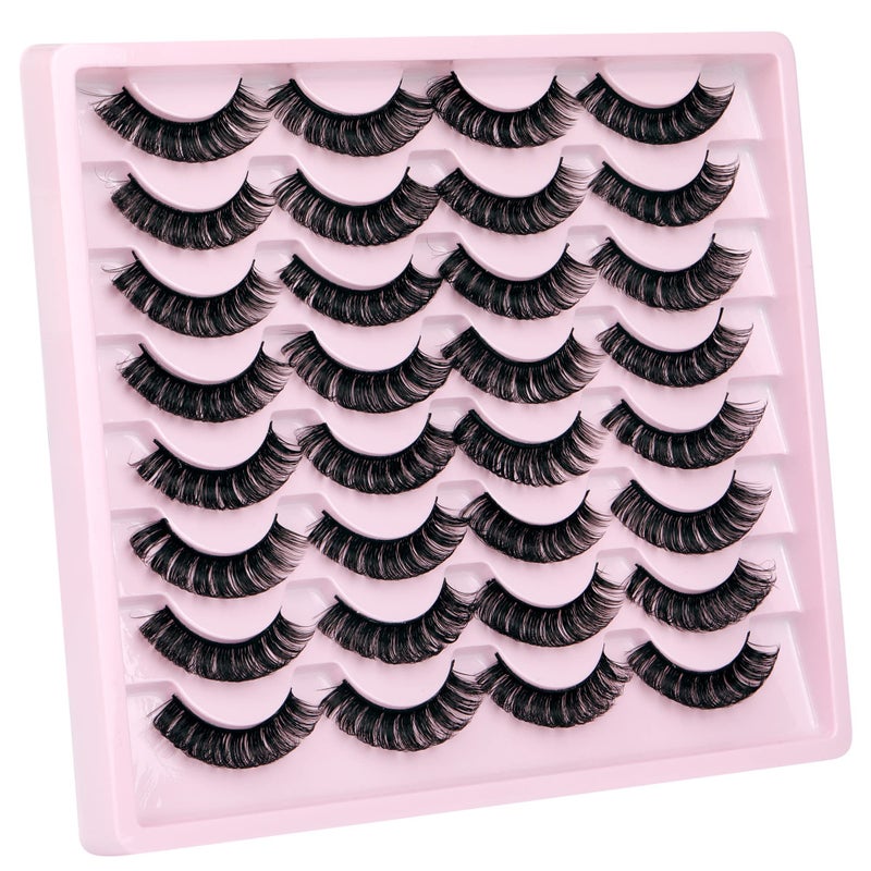 JIMIRE Russian Strip Volume Eyelashes DD Curl Wispy Fluffy False Eyelashes Look Like Lash Extensions Natural Lashes Pack 16 Pairs - Image 5
