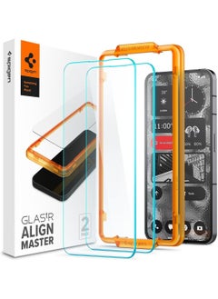 Spigen Glastr Align Master Tempered Glass for Nothing Phone (2) Screen Protector - 2 Pack  - Image 1