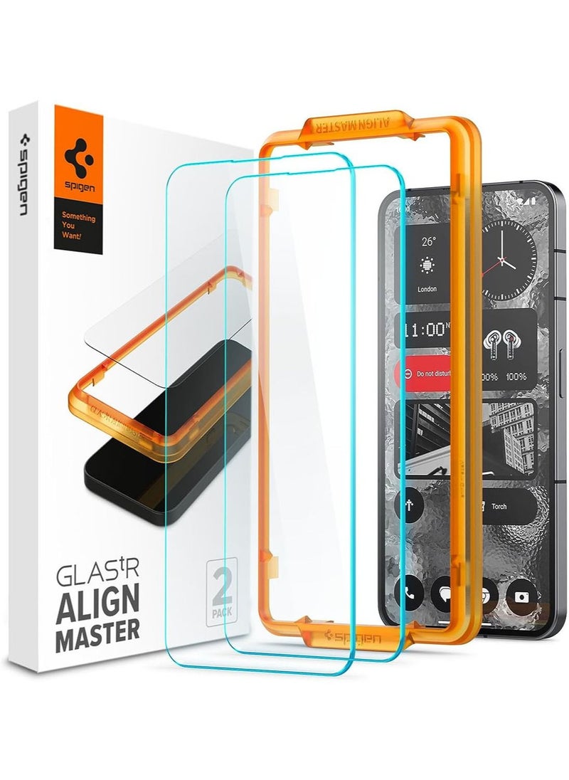Spigen Glastr Align Master Tempered Glass for Nothing Phone (2) Screen Protector - 2 Pack  - Image 1