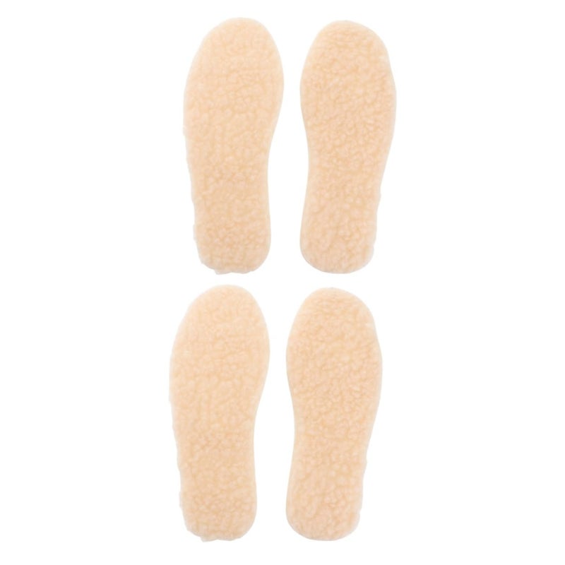 2 Pairs Soft Warm Imitation Lamb Hair Insoles For School Sports Shoes Boys Girls - Image 2