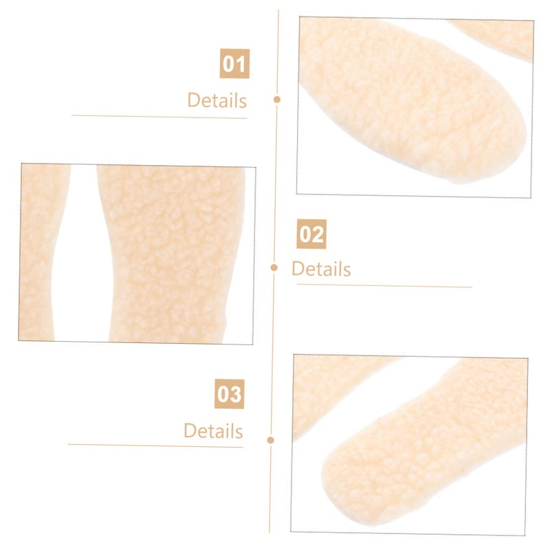 2 Pairs Soft Warm Imitation Lamb Hair Insoles For School Sports Shoes Boys Girls - Image 4