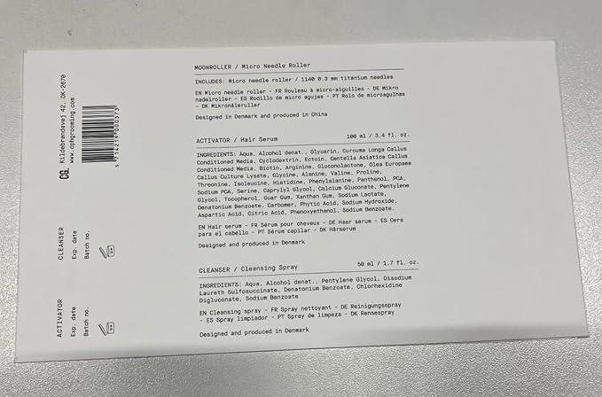 Copenhagen Grooming Hair Growth Kit wThe Activator Hair Growth Serum The Moonroller Hair Follicle Stimulator 50 Days Supply