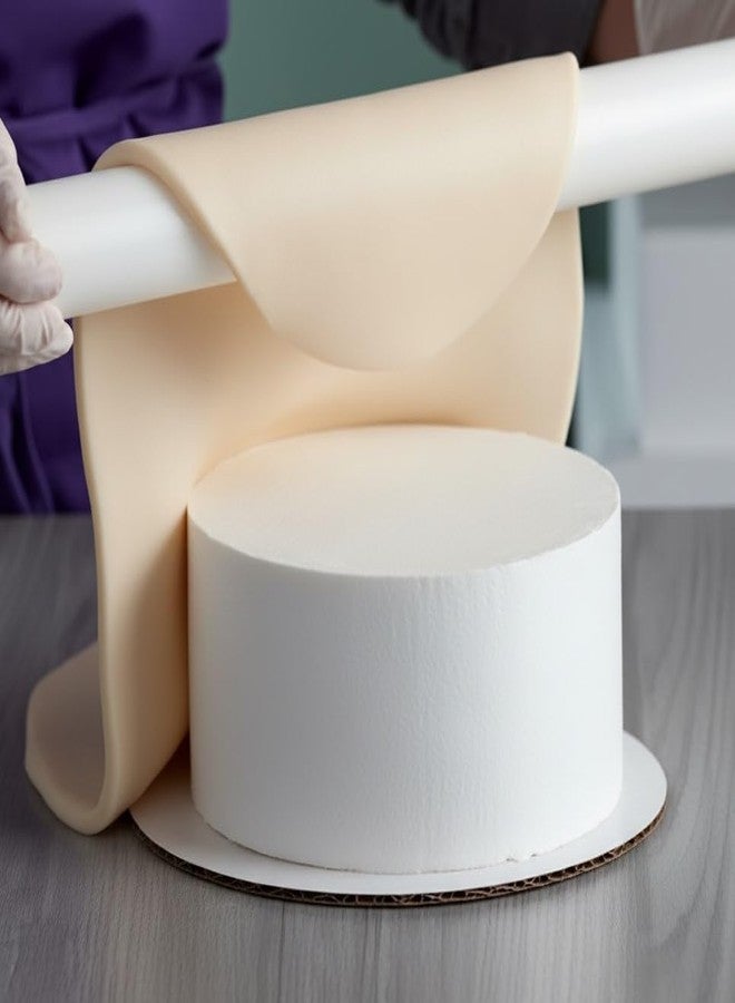 OM KRAFT OMKRAFT Round Cake Dummy 8 x 6 Inch | High Density Foam Cake Base for Cake Decoration, Practice & Display | Reusable Dummy Cake for Bakers | Pack of 1 - Image 4
