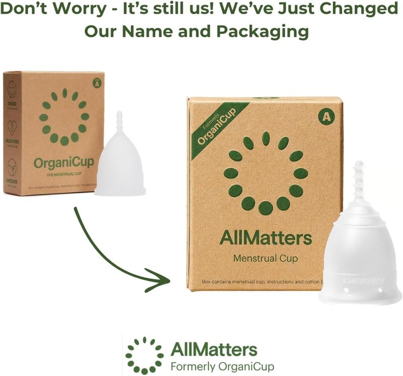 OrganiCup Menstrual Cup by AllMatters - Size A - Superior to Pads & Tampons - Voted Best Menstrual Cup by Reviewed - Made in Germany - Soft and Flexible - Image 2