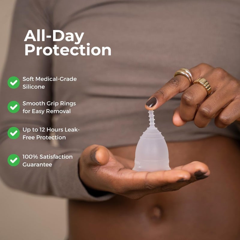 OrganiCup Menstrual Cup by AllMatters - Size A - Superior to Pads & Tampons - Voted Best Menstrual Cup by Reviewed - Made in Germany - Soft and Flexible - Image 4