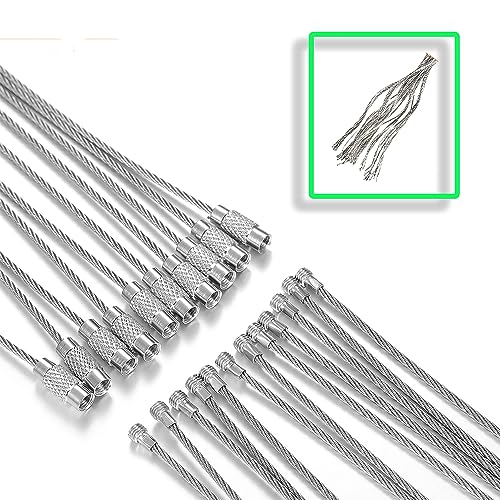 Gozaqe 10Pcs Wire Keychain Stainless Steel Keychains,25Cm*1.5Mm,Cable Key Chain,Wire Rope Keychain for Home,Suitable for Hiking, Hanging Luggage Tags, Keys and ID Tag - Image 5
