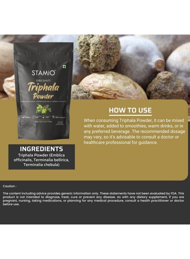 STAMIO Triphala Powder 750 gm | Amalaki | Bibhitaki | Haritaki | Digestive Health | In Pouch 26.46 oz - Image 3