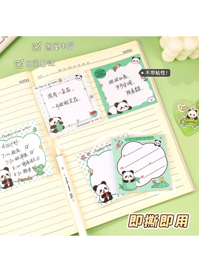 HELPS Cartoon Panda Note Pad Student Style Cute Animal Non-adhesive Office Message Note Label Paper - Image 3
