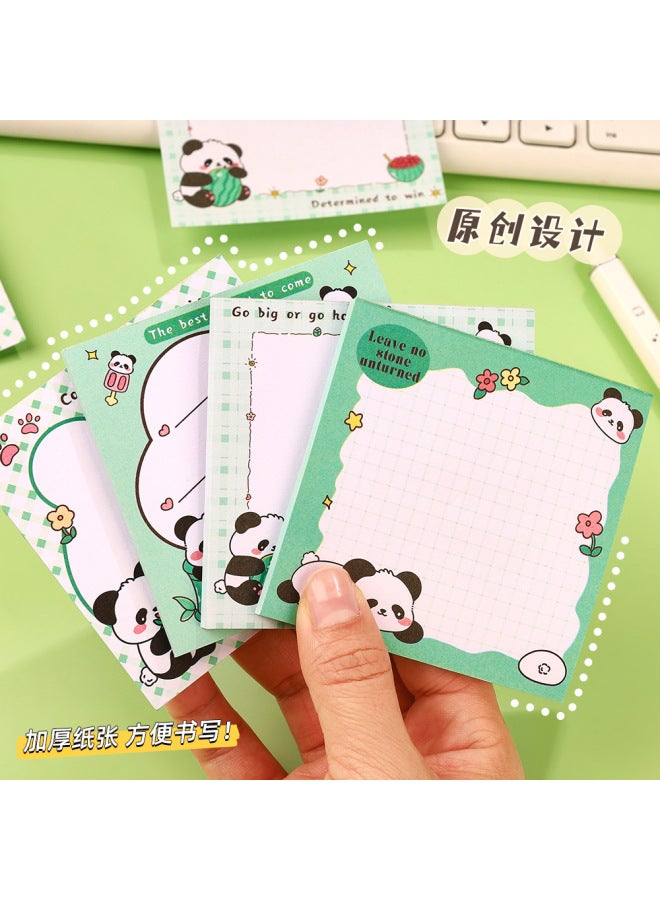 HELPS Cartoon Panda Note Pad Student Style Cute Animal Non-adhesive Office Message Note Label Paper - Image 2