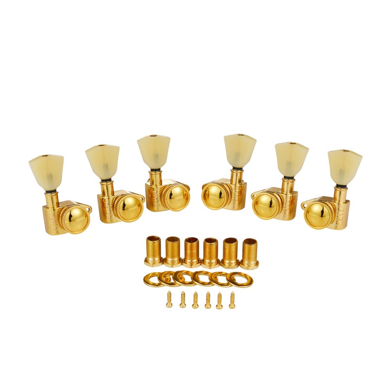 KAISH Gold 33 Locking Tuners 211 Locking Tuning Machines Locking Tuning keys with Vintage Keystone Buttons for USA LPLes PaulSGESAcoustic Guitars - Image 2