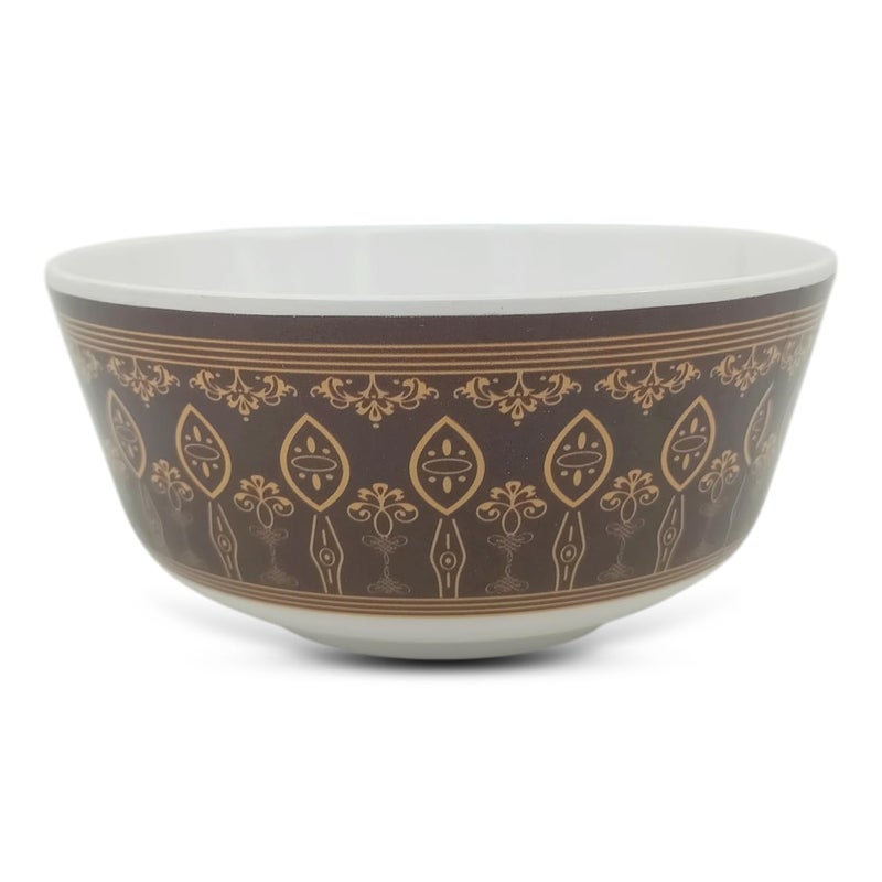 Superware سوبر وير | ميلامين نقي | مجموعة أطباق - بني ذهبي ملكي 4” (6 قطع) | خالية من البقع، تشطيب مزجج - Image 2