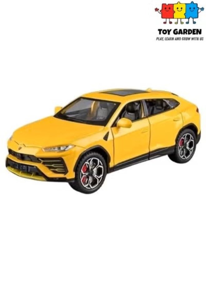 TOY GARDEN 1:24 Simulation of Lamborghini Urus Diecast Car Model – Pull Back Alloy SUV Toy with Sound & Light – Kids Boys Girls Gift Collectible - Image 1