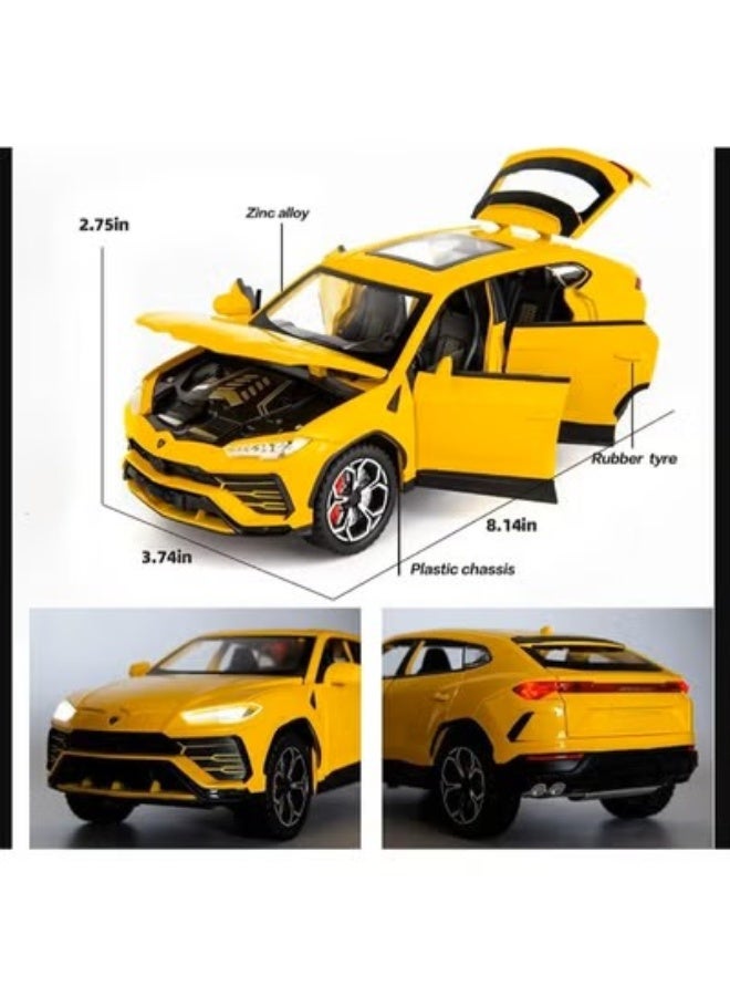 TOY GARDEN 1:24 Simulation of Lamborghini Urus Diecast Car Model – Pull Back Alloy SUV Toy with Sound & Light – Kids Boys Girls Gift Collectible - Image 3