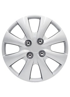 EMTC Pack of 4 EM-3129 Taiwan Wheel Cover | 14" Inch | Silver Universal Nested Style  - Image 2