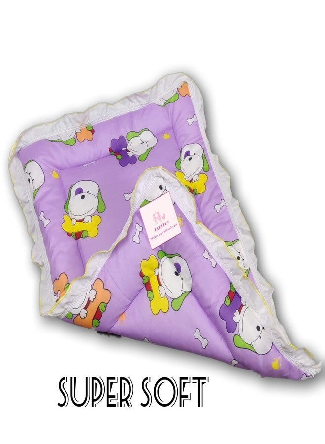 Fareto Newborn Baby Lacy Muslin Godari, Cradle Bed, Baby Bed (Multicolored)(0-6 Months)(Size: L-28 Inchs, B-19 Inchs)(Pack of 3) - Image 5