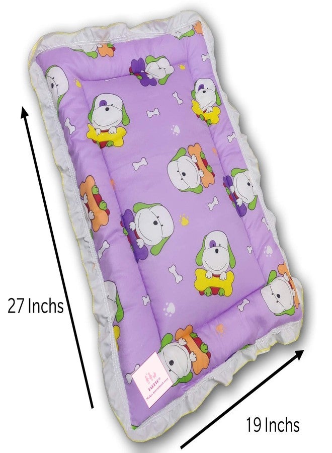 Fareto Newborn Baby Lacy Muslin Godari, Cradle Bed, Baby Bed (Multicolored)(0-6 Months)(Size: L-28 Inchs, B-19 Inchs)(Pack of 3) - Image 4