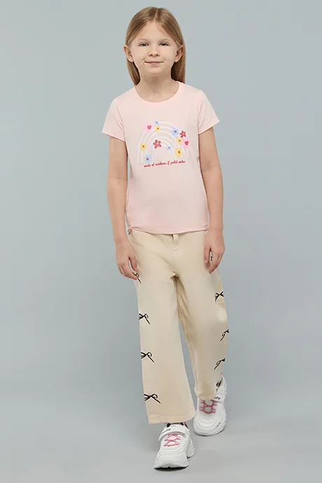 أر أند بي Printed T-Shirt With Crew Neck And Short Sleeves