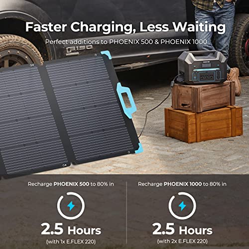 Renogy E.FLEX 220 Watt Waterproof Foldable Portable Solar Panel with Kickstand & Carry Handles for Road Trip, Camping, RV, and Fishing - Image 3